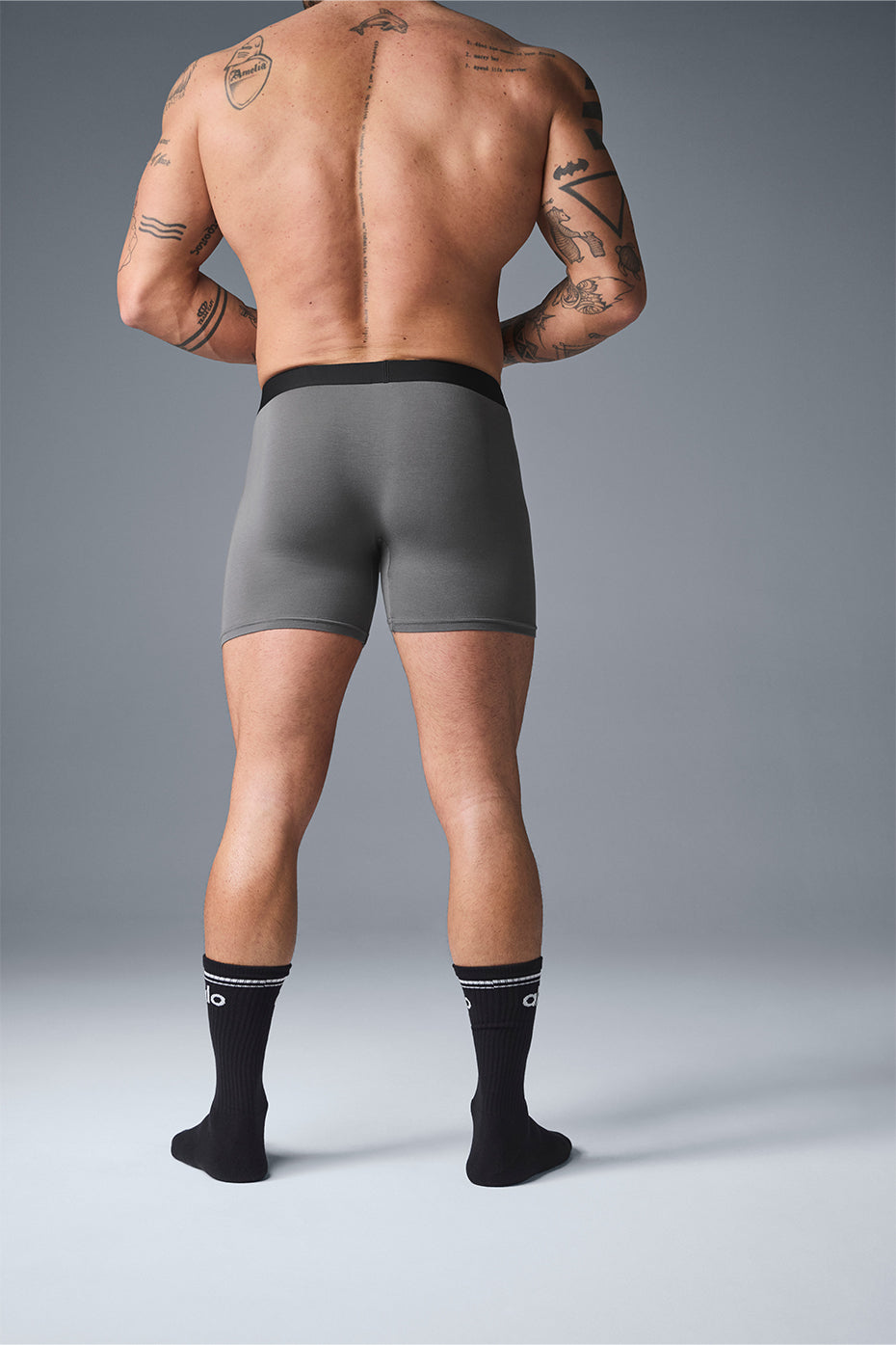 Grey modal fabric boxers styled for womens comfort during travel