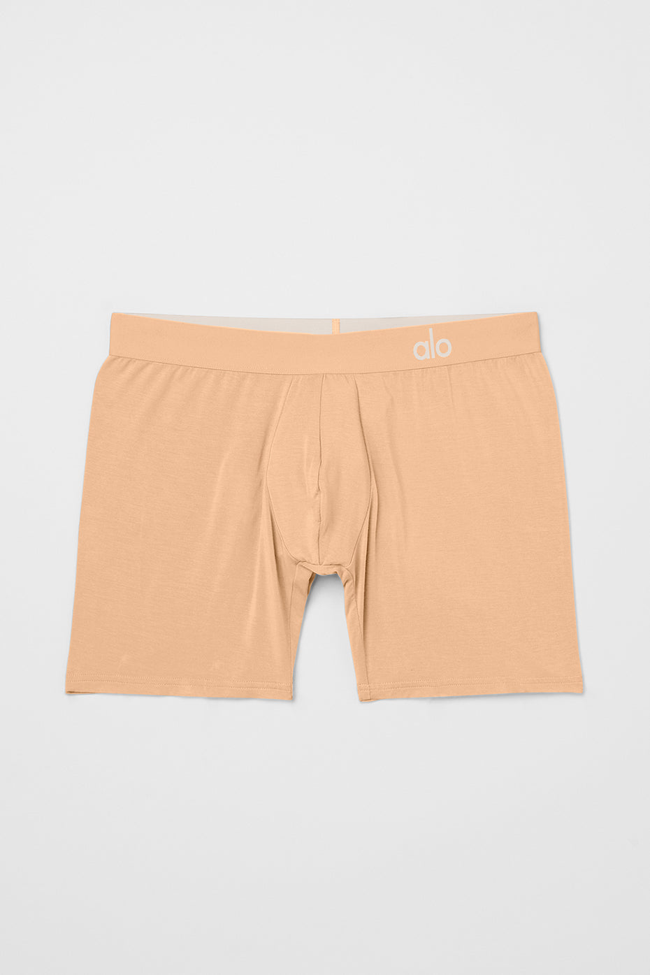 Front view of Silky Comfort men's boxers in Champagne fabric.