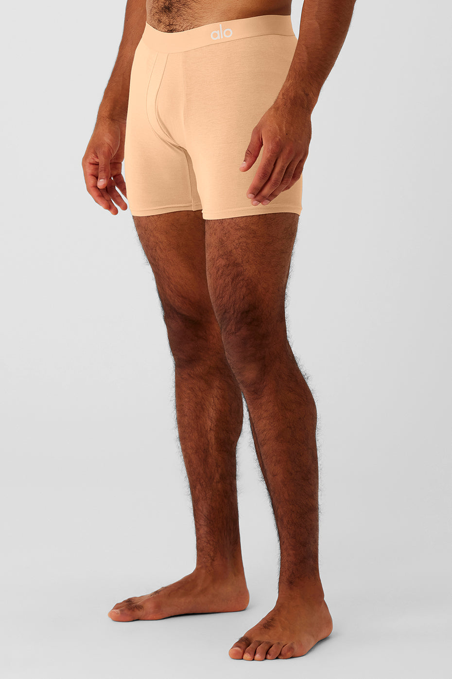 Close-up of the elastic waistband on the mens boxers.