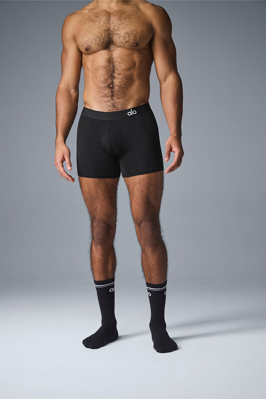 Close-up of elastic waistband on mens modal boxer shorts