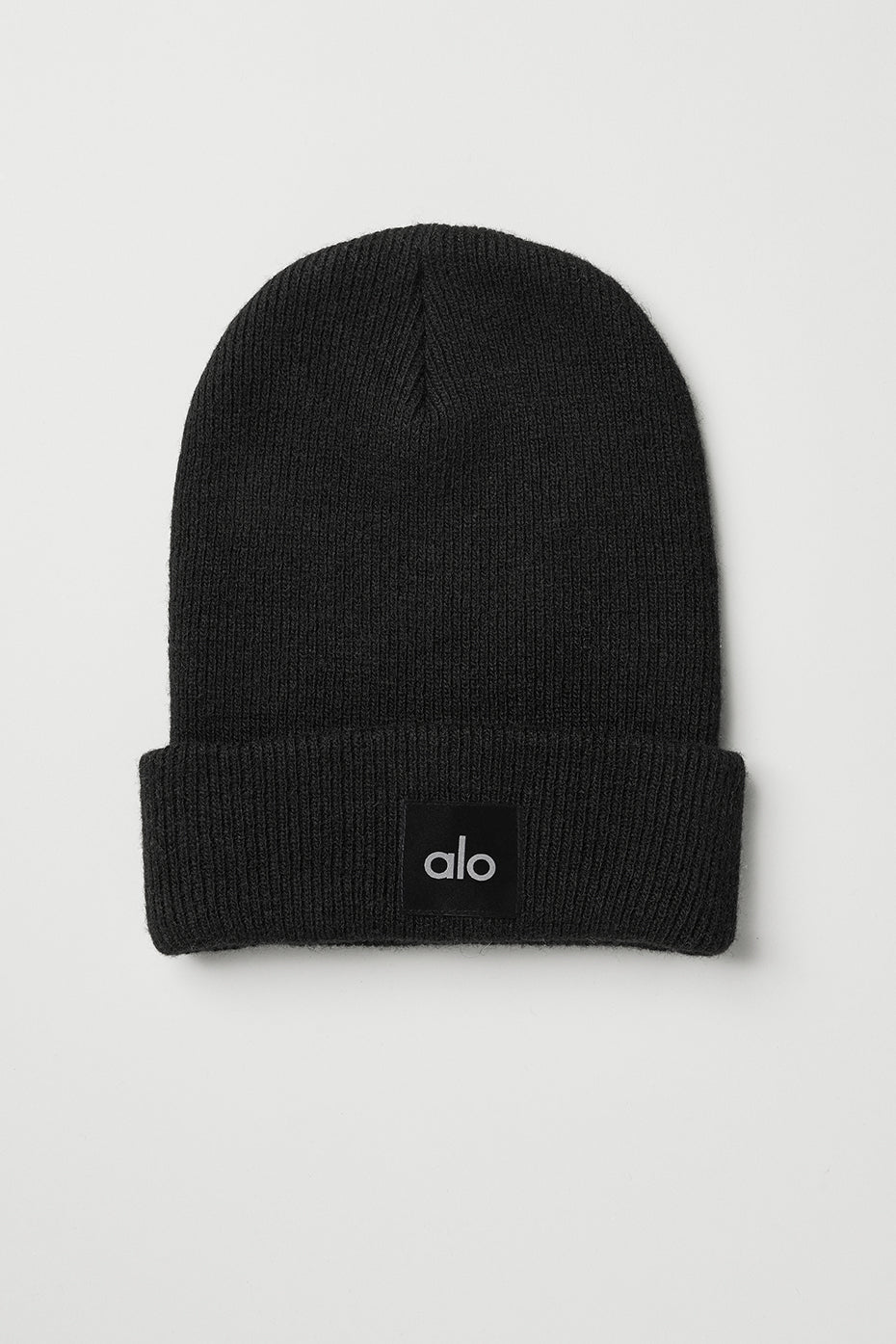Close-up of the soft wool blend fabric of the beanie
