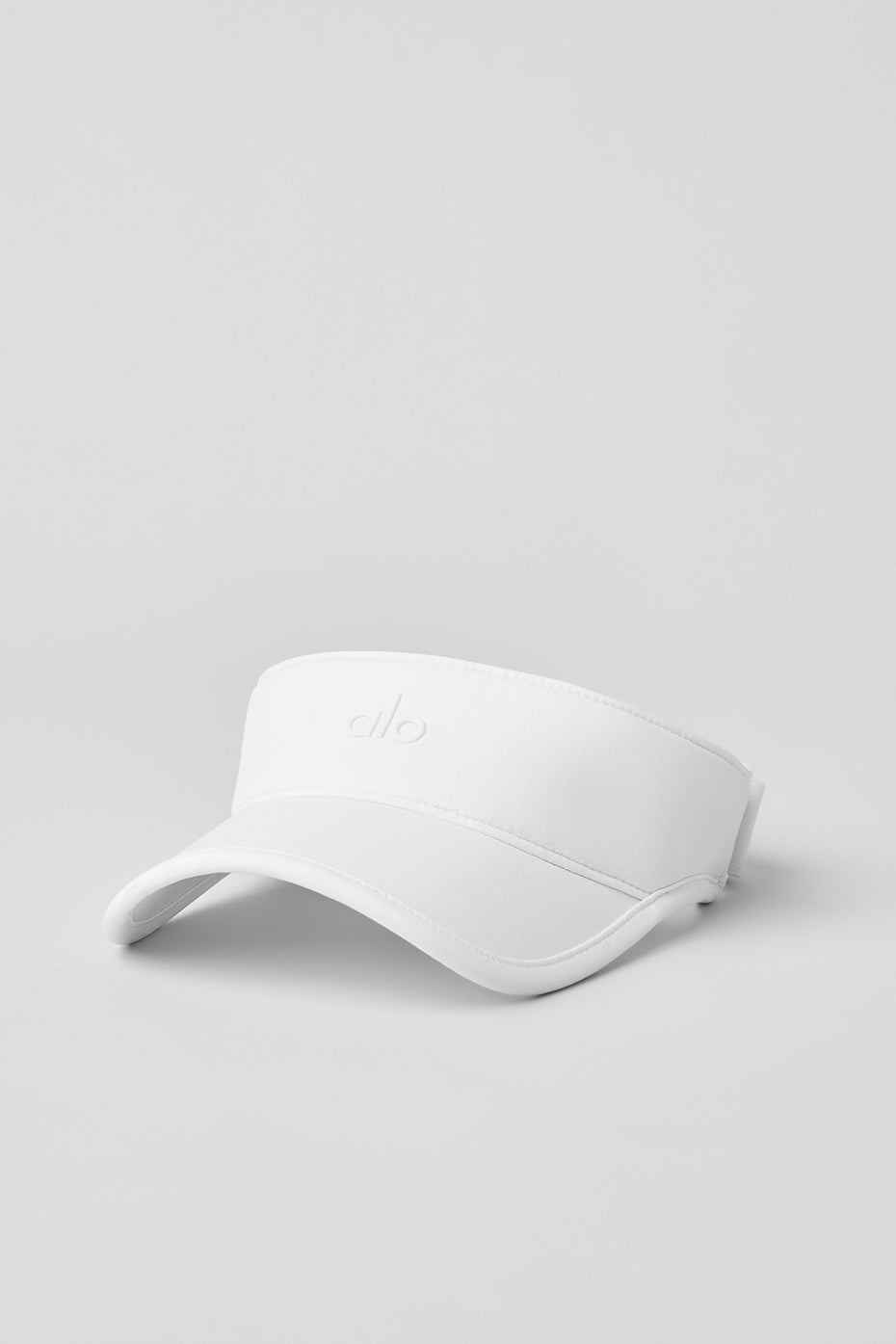 Front view of the Ultimate Performance Eclipse Visor - White, showcasing its sleek design.