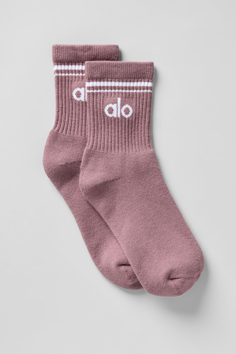 Close-up of retro unisex socks showcasing soft fabric and stripe detail.
