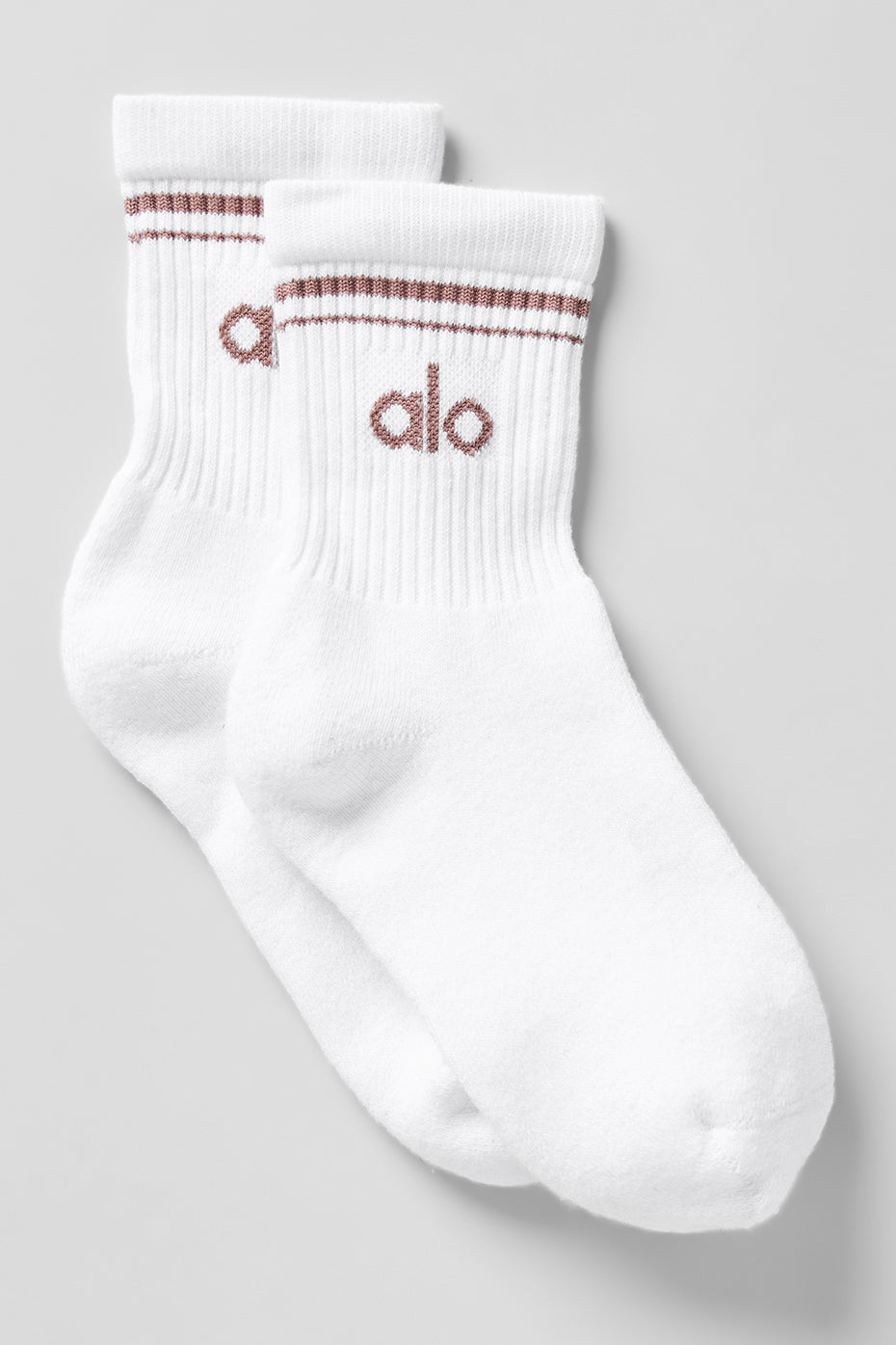 Close-up of retro crew socks showcasing soft fabric and stripes.