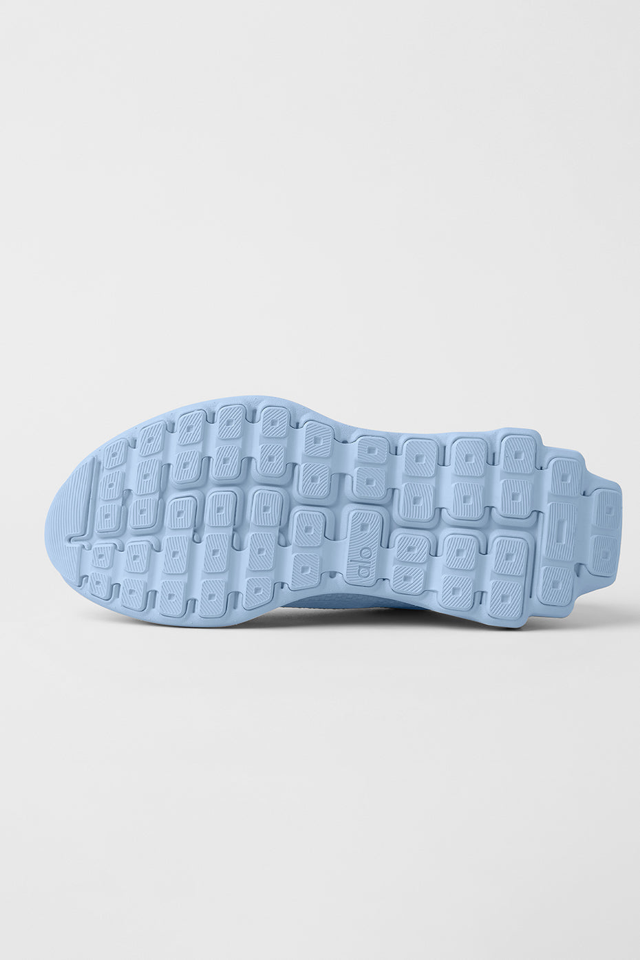 Close-up of dual-density midsole and heel clip for stability