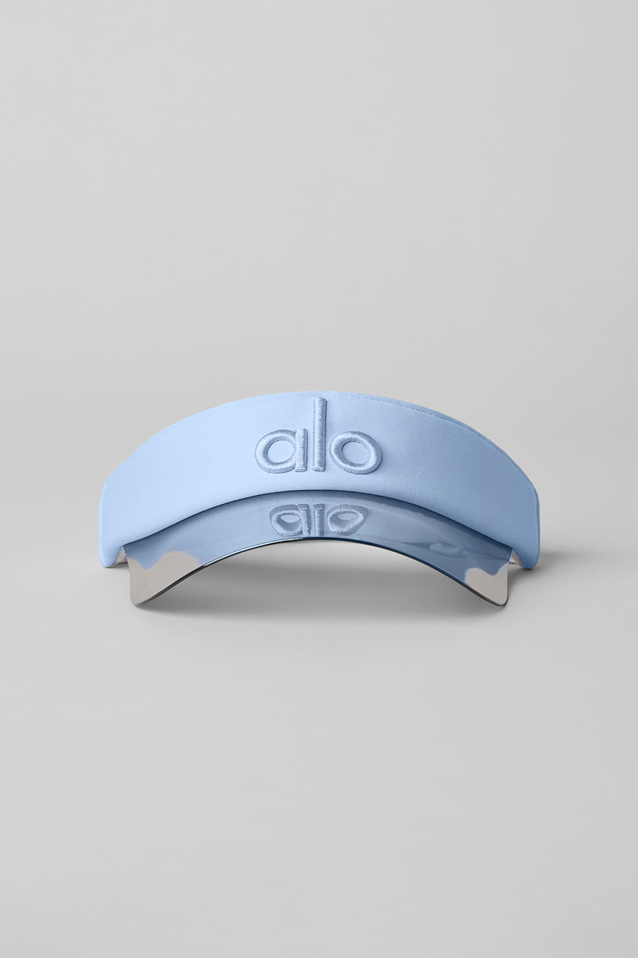 Airlift Alo Solar Visor showcasing its holographic brim and adjustable buckle.