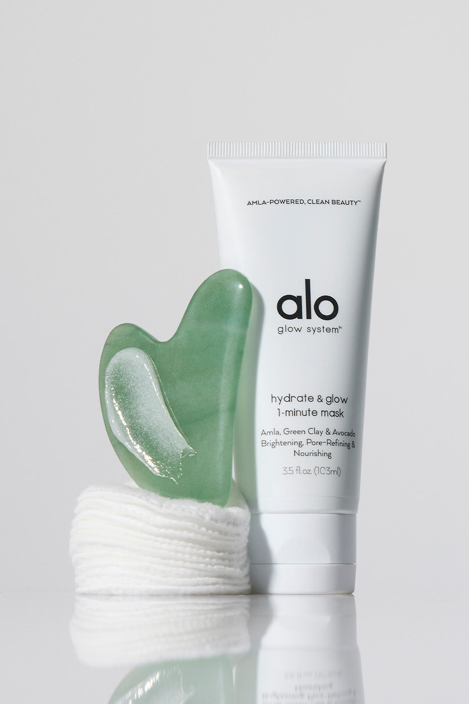 Close-up of the clay mask texture showing its creamy consistency.