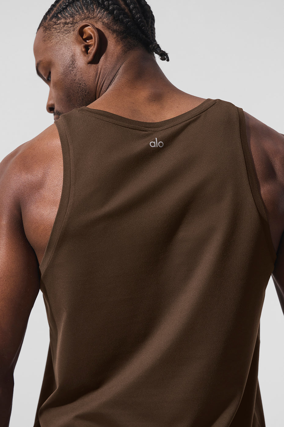 Back view highlighting the fabric and design of the tank top workout.
