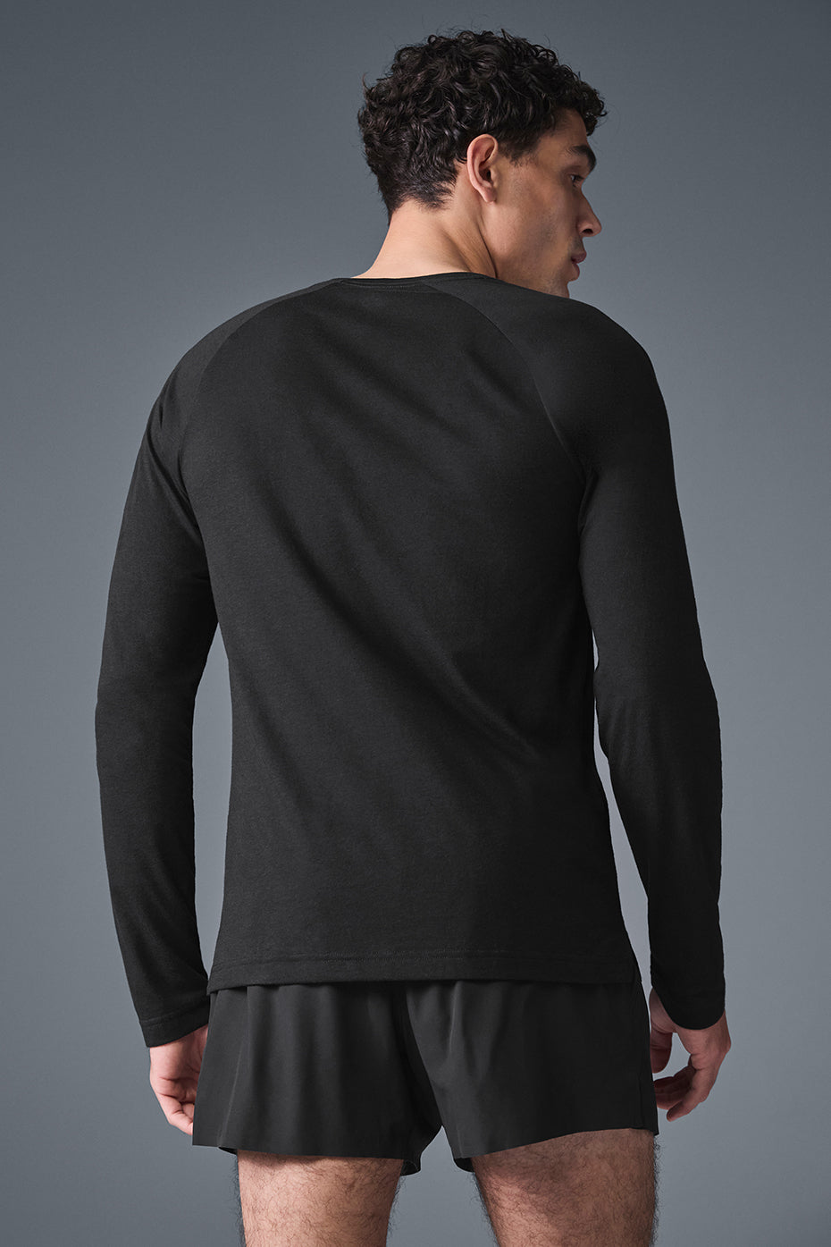 Close-up of the triblend jersey fabric highlighting its softness and texture