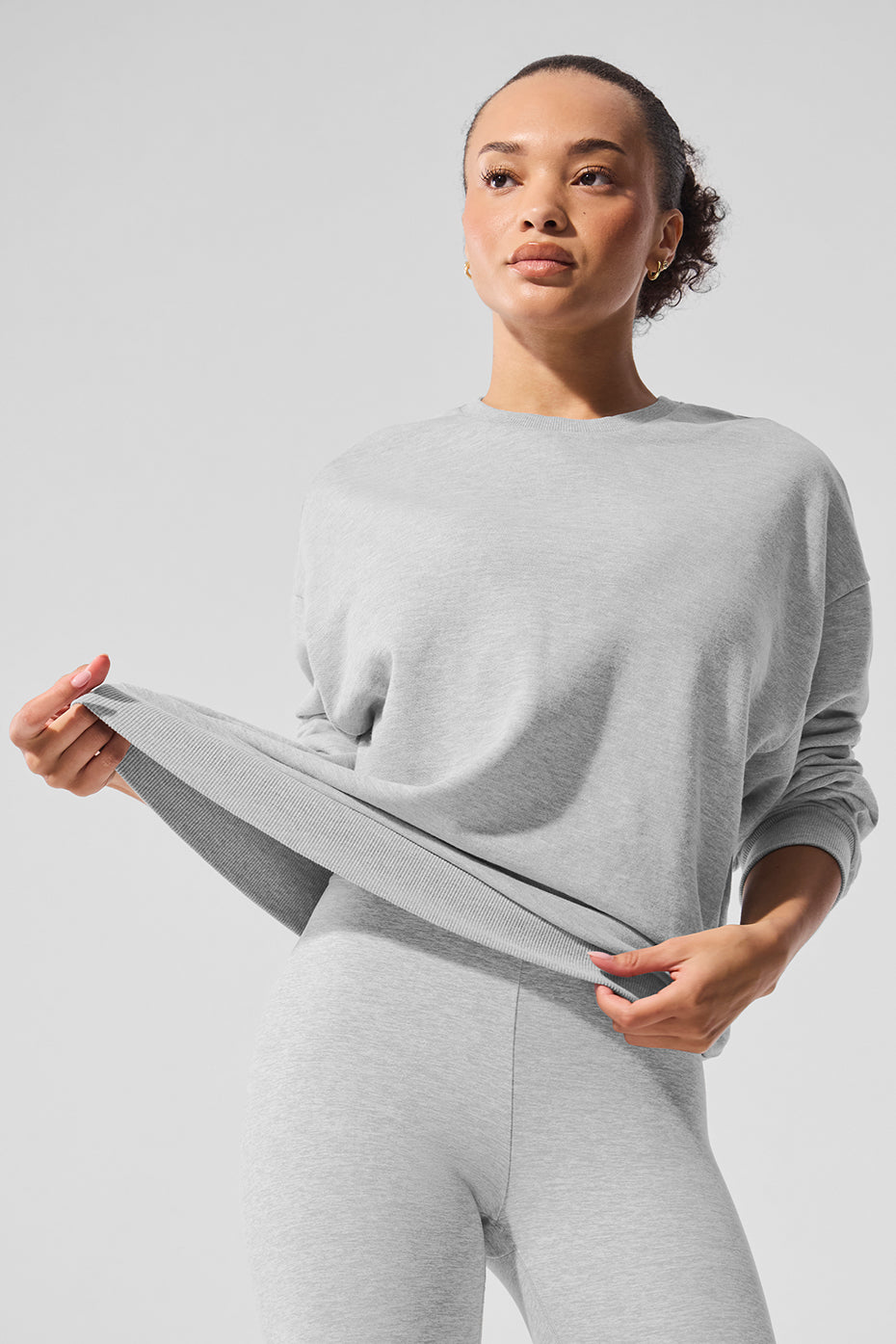 Front view of Chill Black Crew Neck Pullover, showcasing its stylish design.