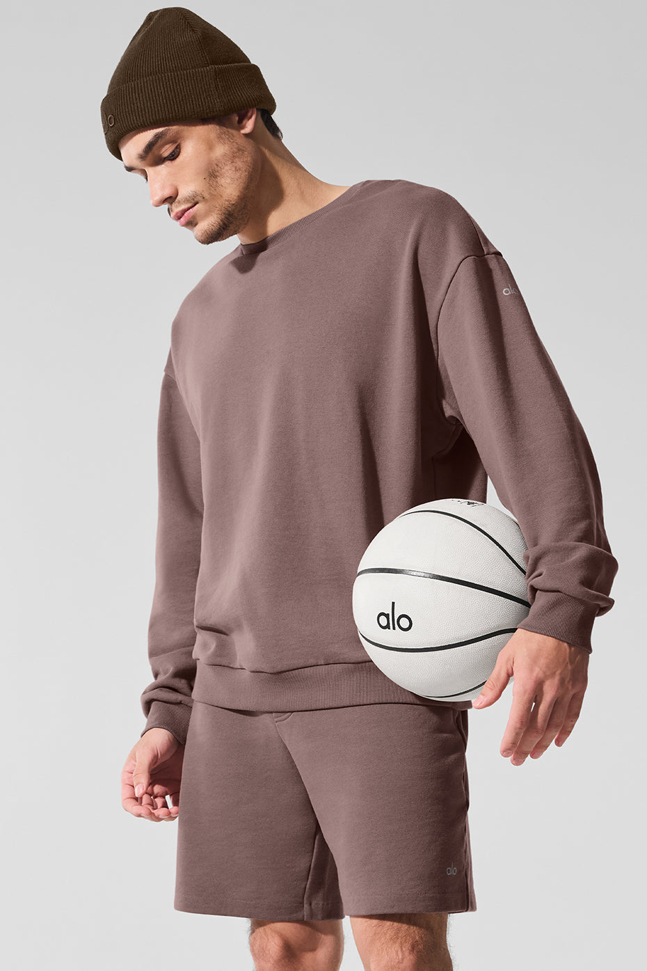Back view of the Chill Crew Neck Pullover, highlighting the cuffed detailing.