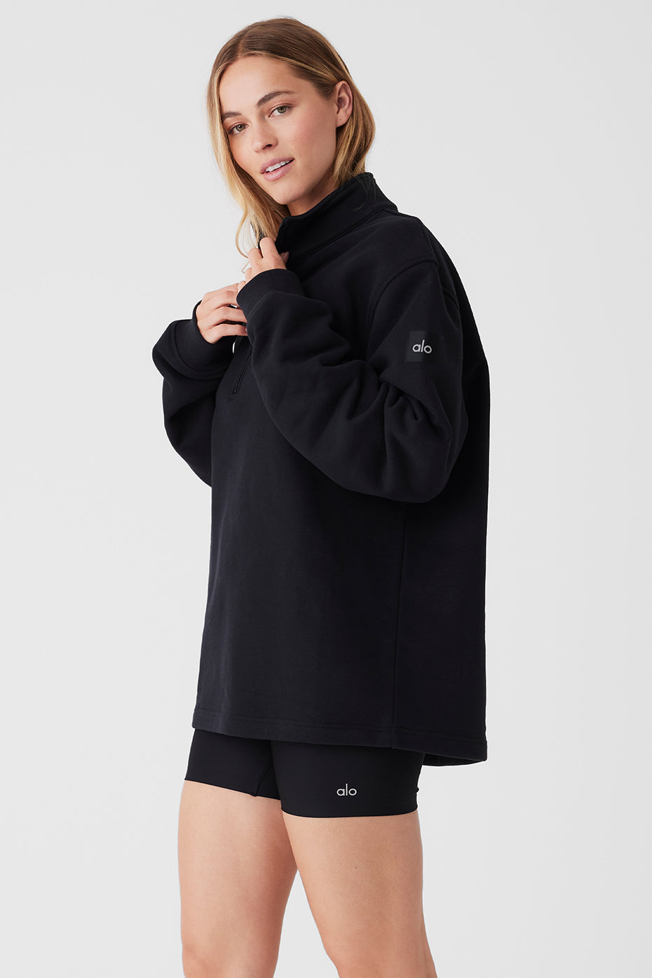 Close-up of heavyweight sweatshirt fabric, showcasing comfort and durability.