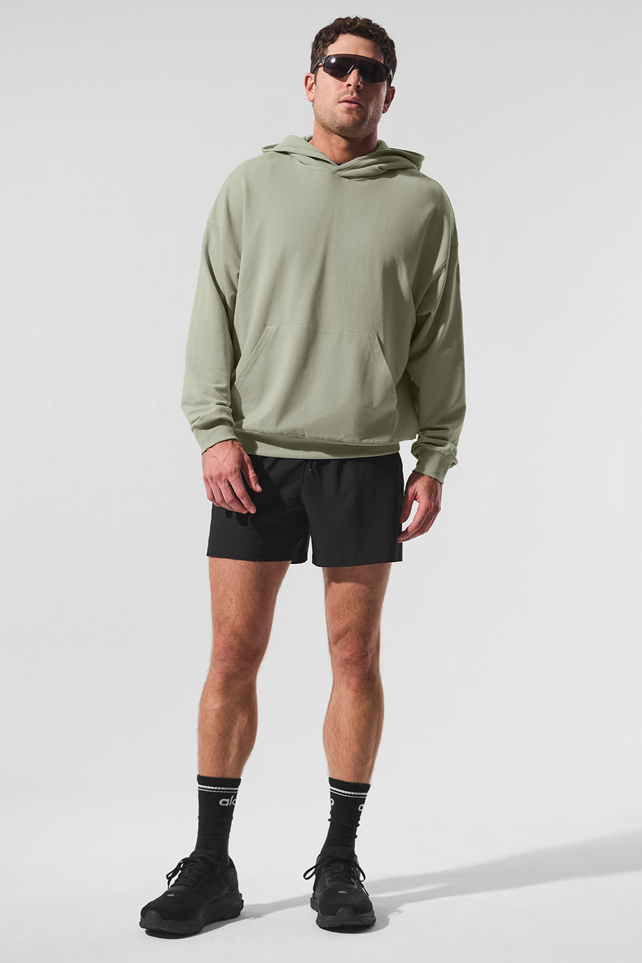 Model wearing the Double Take Hoodie paired with jeans for casual outings