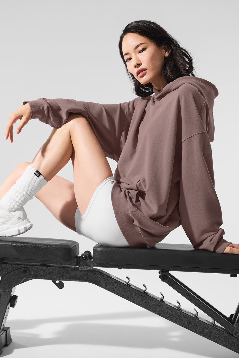 Close-up of the hoodie showcasing its soft fabric and design.