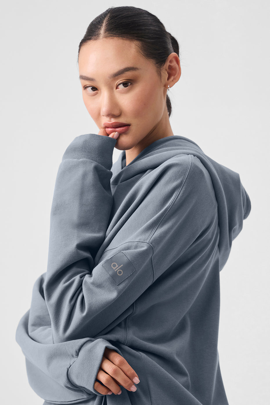 Back view of the Essential Comfort Hoodie, perfect for layering.