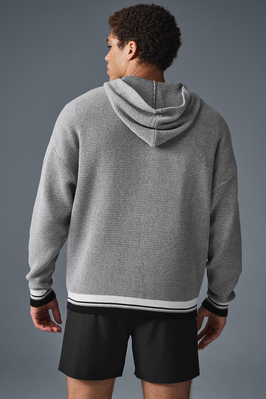 Model wearing the comfort hoodie for casual outings, showcasing its relaxed fit