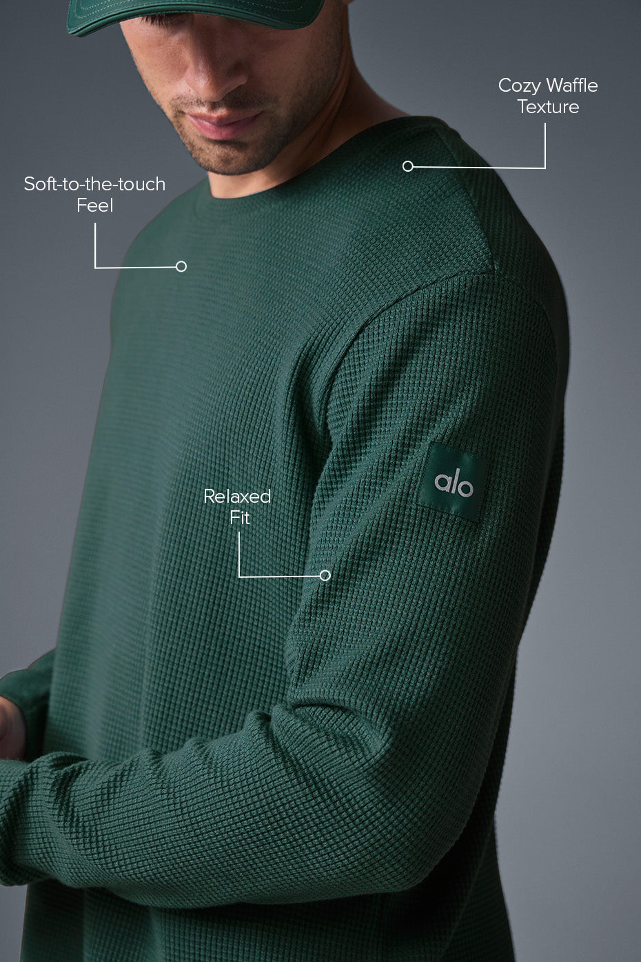 Side profile showing relaxed fit of long sleeve t shirts for casual wear.