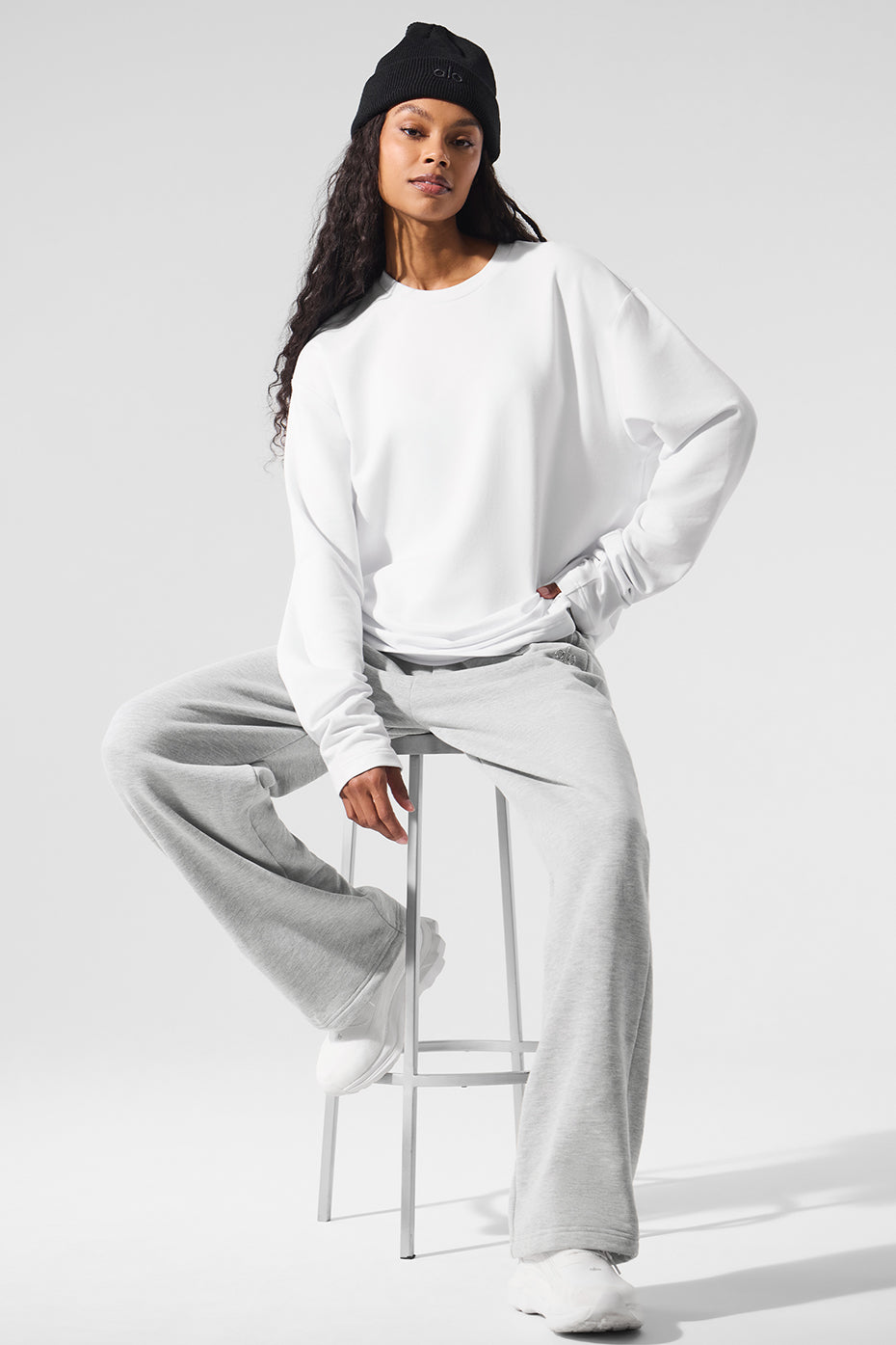 Back view showing the relaxed fit of shirt long sleeve t shirts