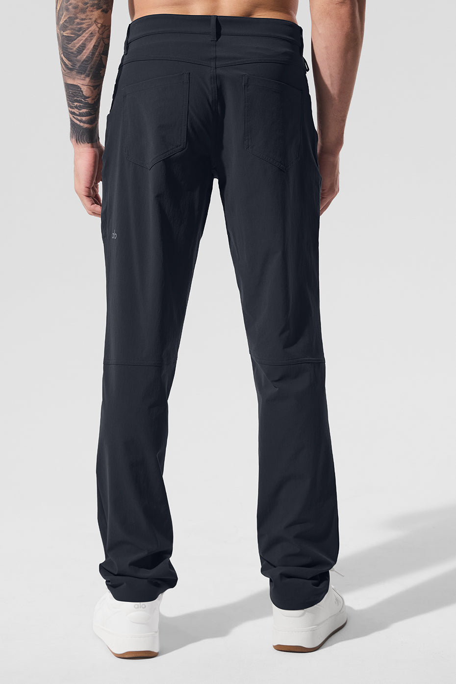 Close-up of the fabric texture of mens joggers cargo, highlighting breathability.