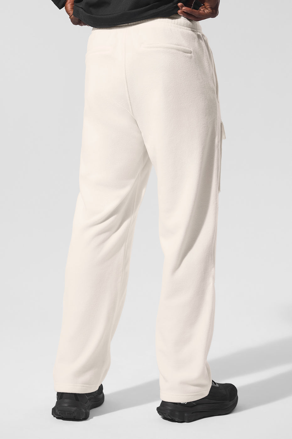Casual outfit featuring ivory cargo pants with a hoodie