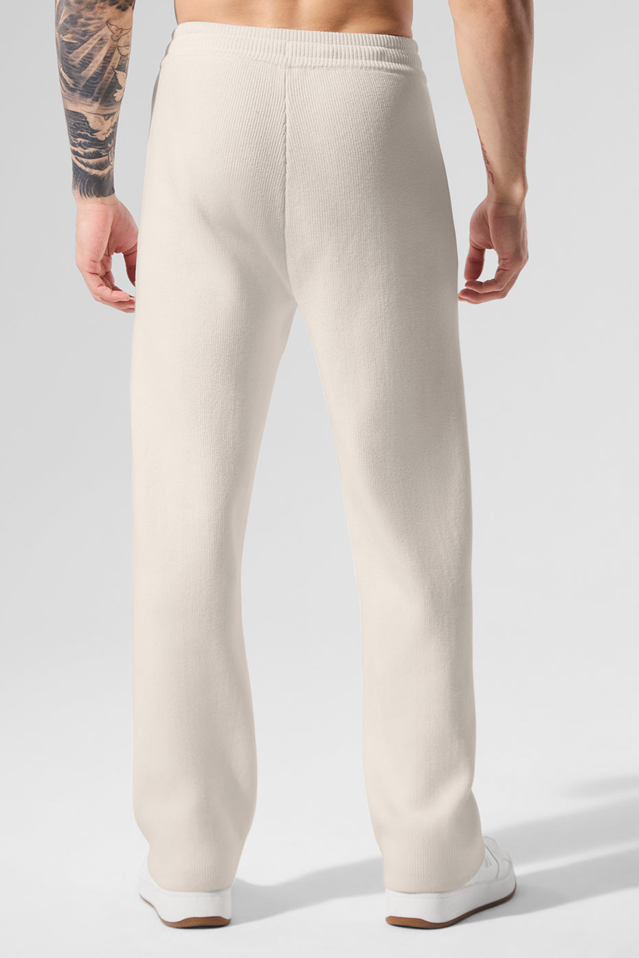 Close-up of heavyweight knit fabric detailing