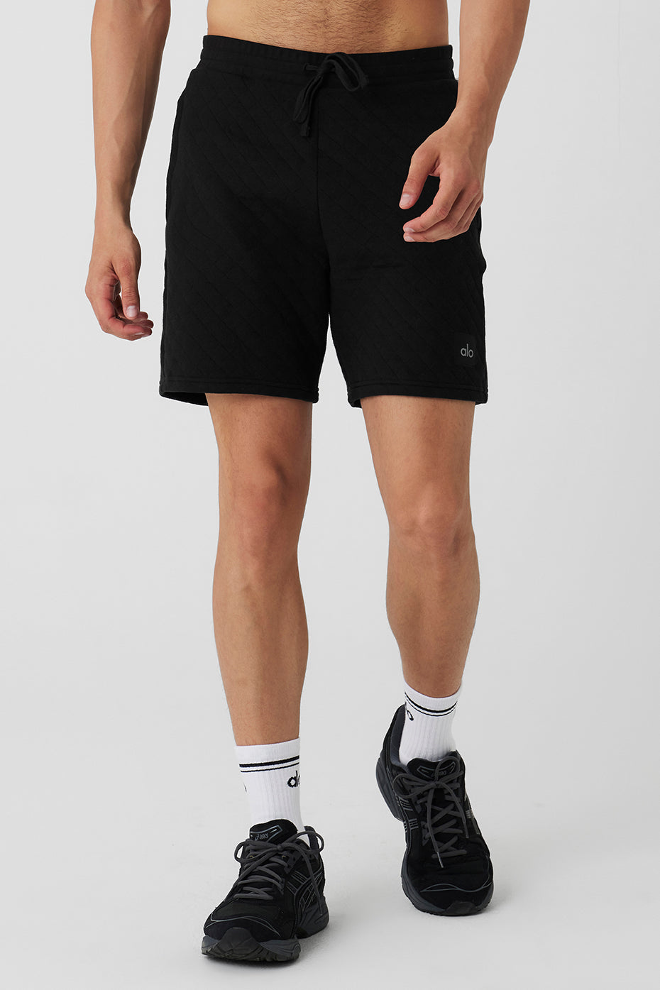 Side view of men's performance shorts highlighting breathable fabric and fit