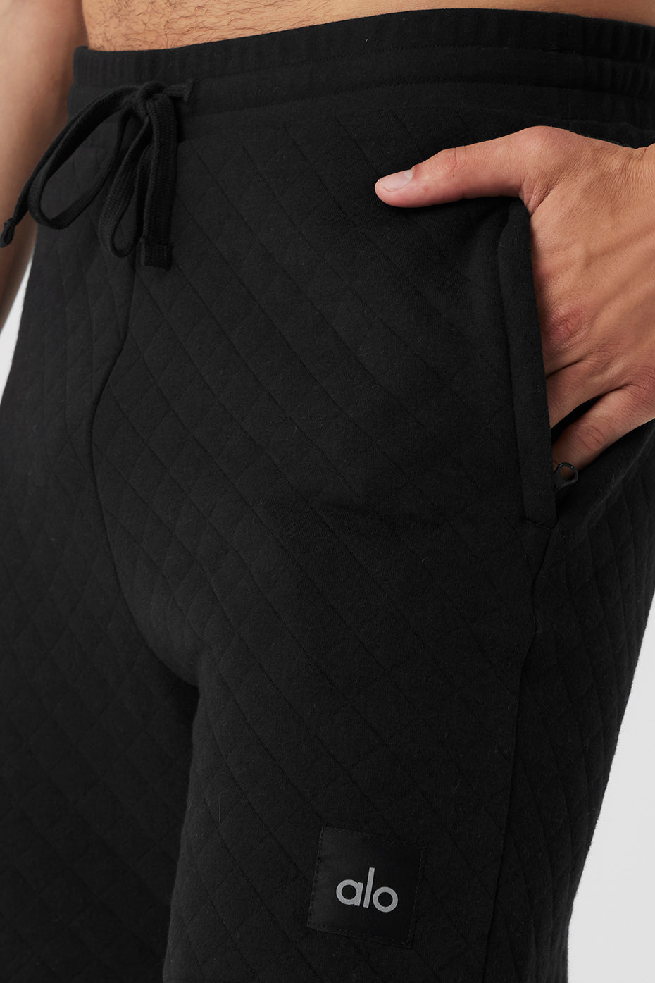 Side view of mens performance shorts highlighting breathable fabric and fit