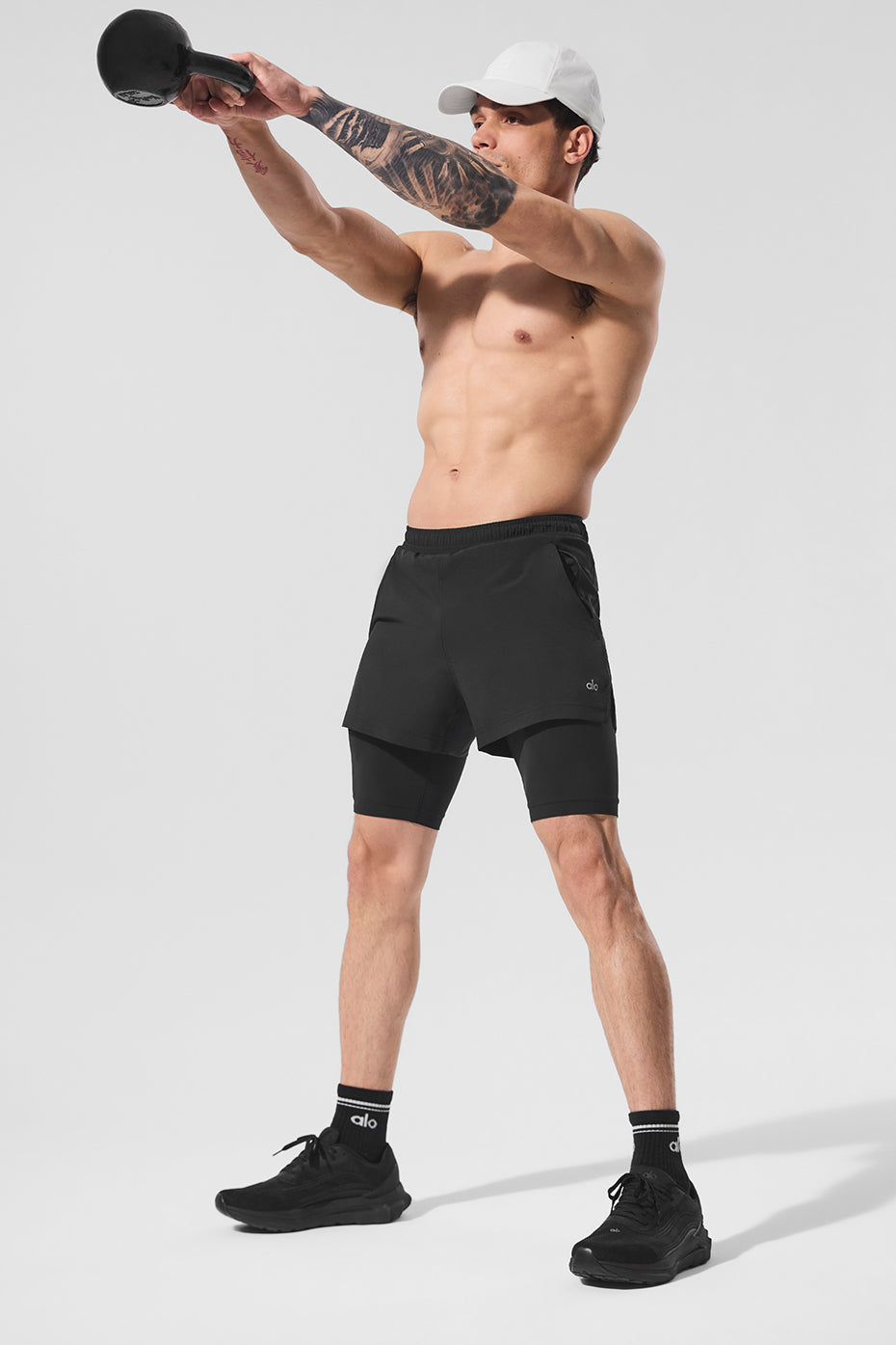 Side profile of performance shorts highlighting the breathable fabric