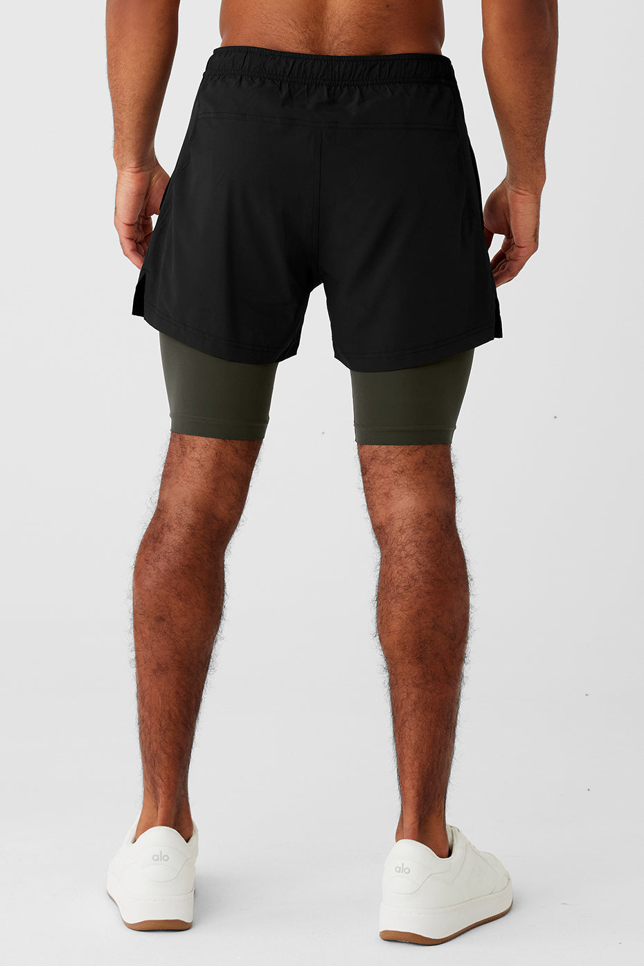 Inner compression shorts with breathable fabric and stretch for active use