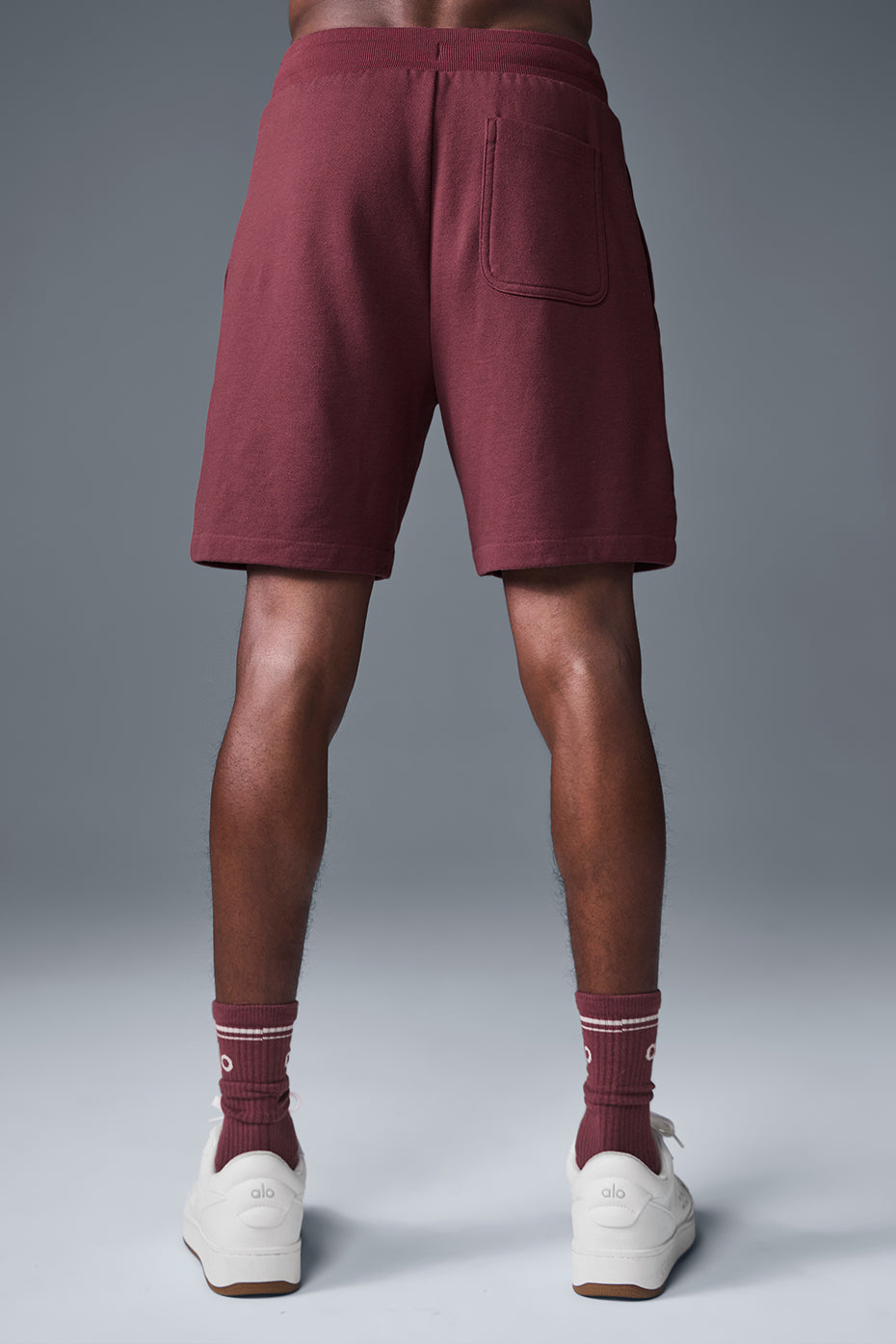 Side view of mens loungewear shorts, highlighting the soft French terry fabric.
