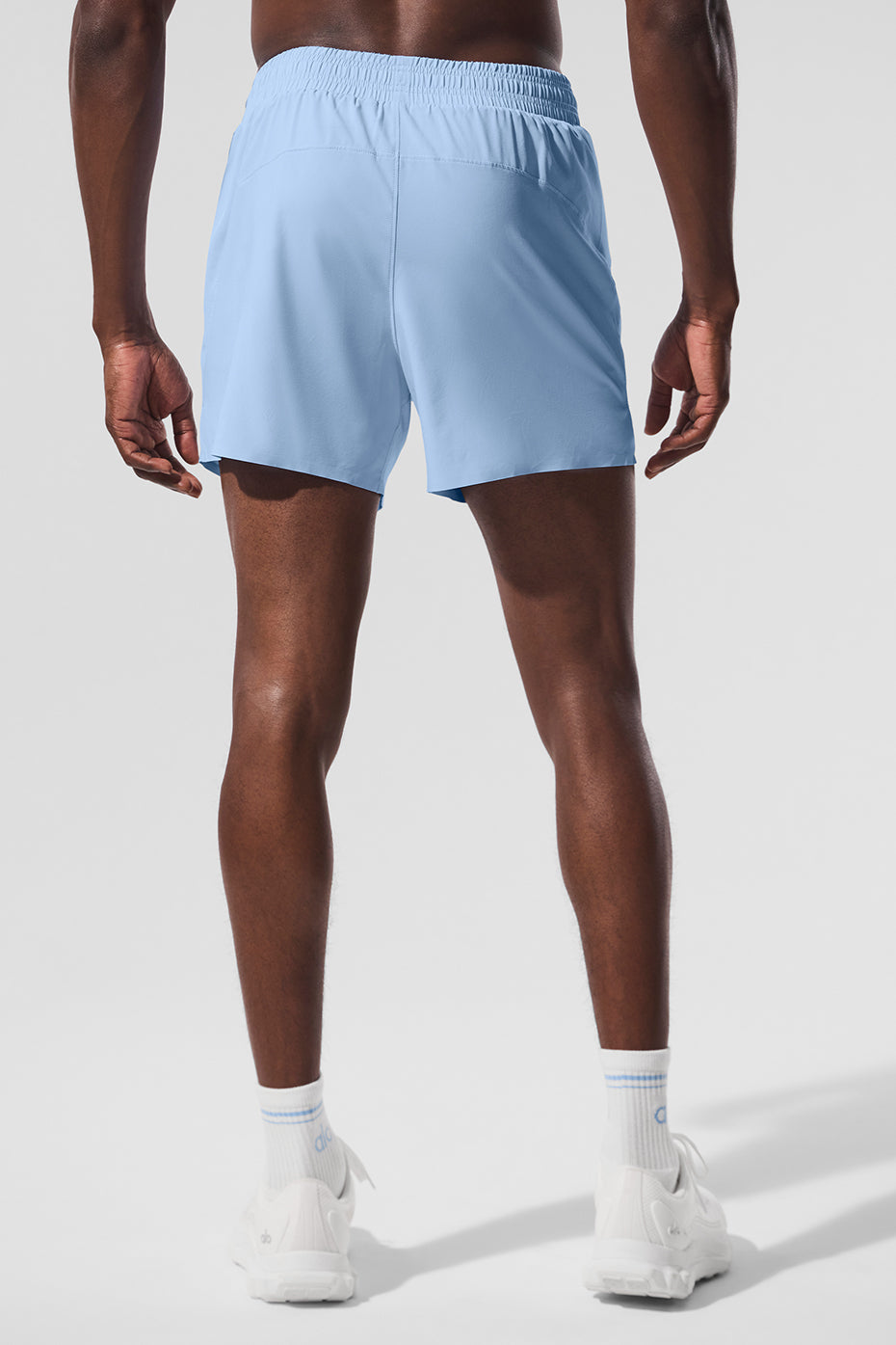 Close-up of interior pocket on running shorts for keys and cards