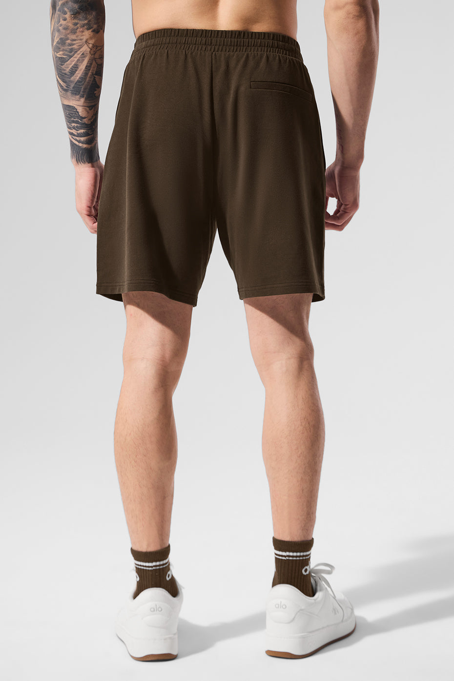 Front view of womens 7-inch shorts in Espresso, perfect for casual outings