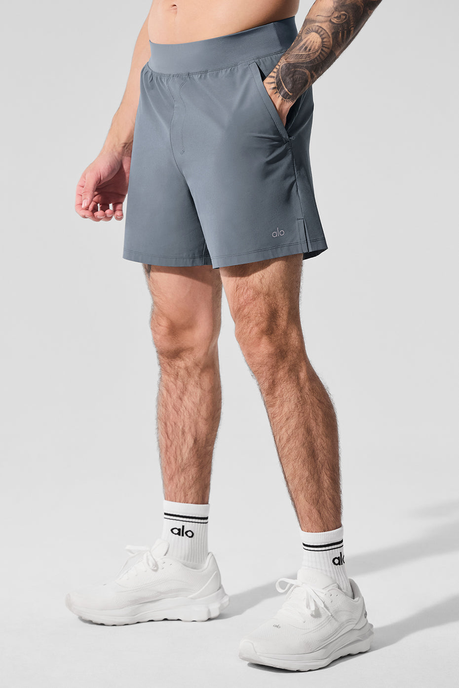 Back view of the Repetition Fitness Shorts highlighting the waistband and style.