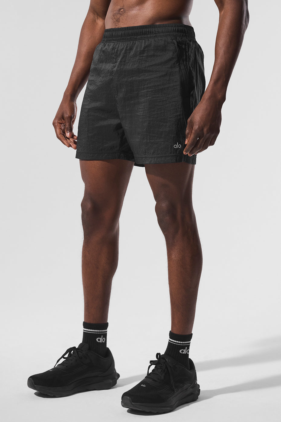 Rear view showing compression liner and waistband design