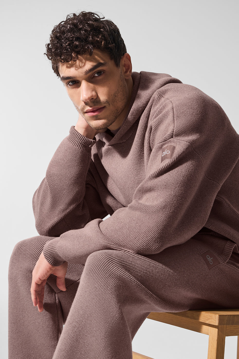 Back view of the soft sweatshirt, emphasizing the dropped shoulder design.