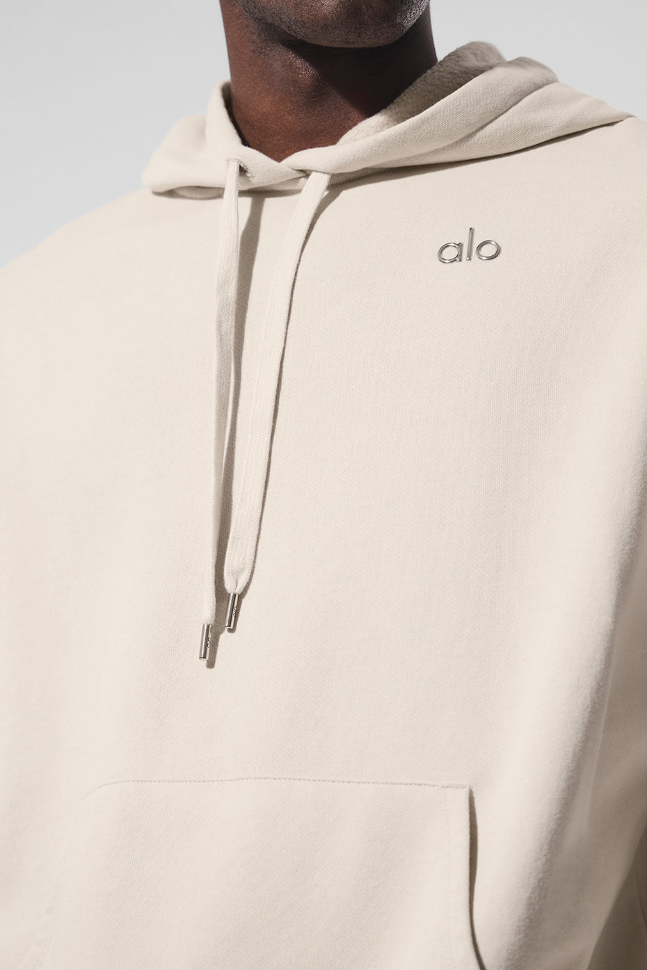 Back view of the comfort hoodie, emphasizing its stylish dropped-shoulder design.