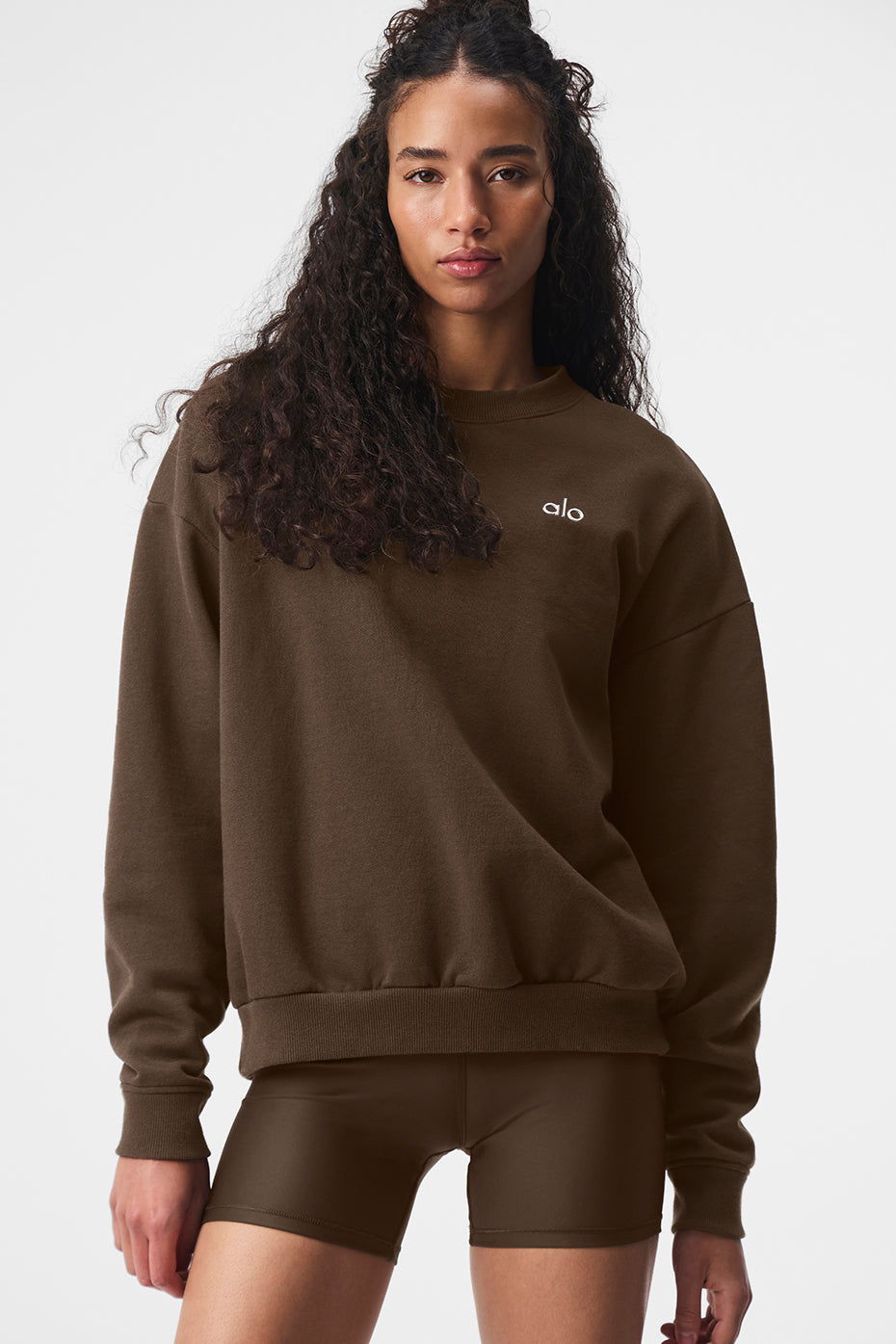 Side angle of the business casual pullover showcasing its ribbed cuffs.