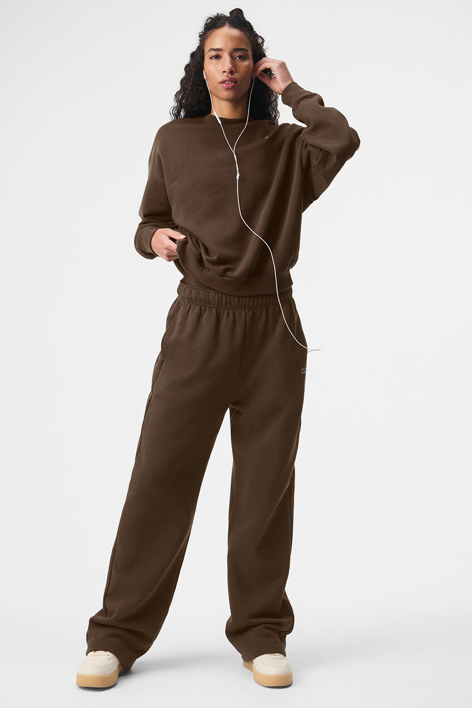 Side angle of the business casual pullover showcasing its ribbed cuffs.