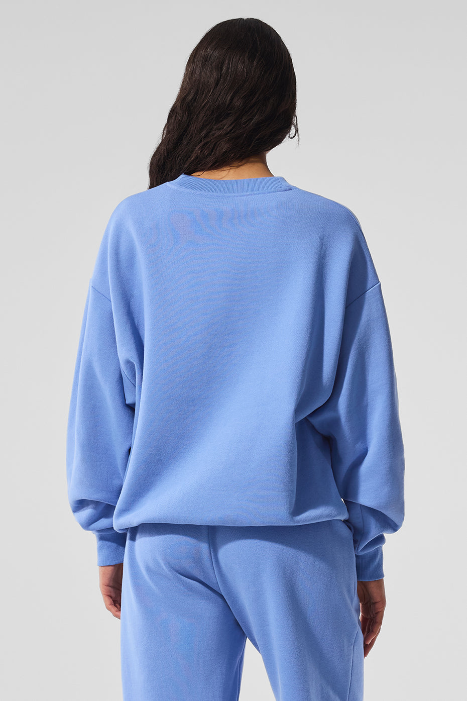 Accolade crew neck pullover in royal blue, front view