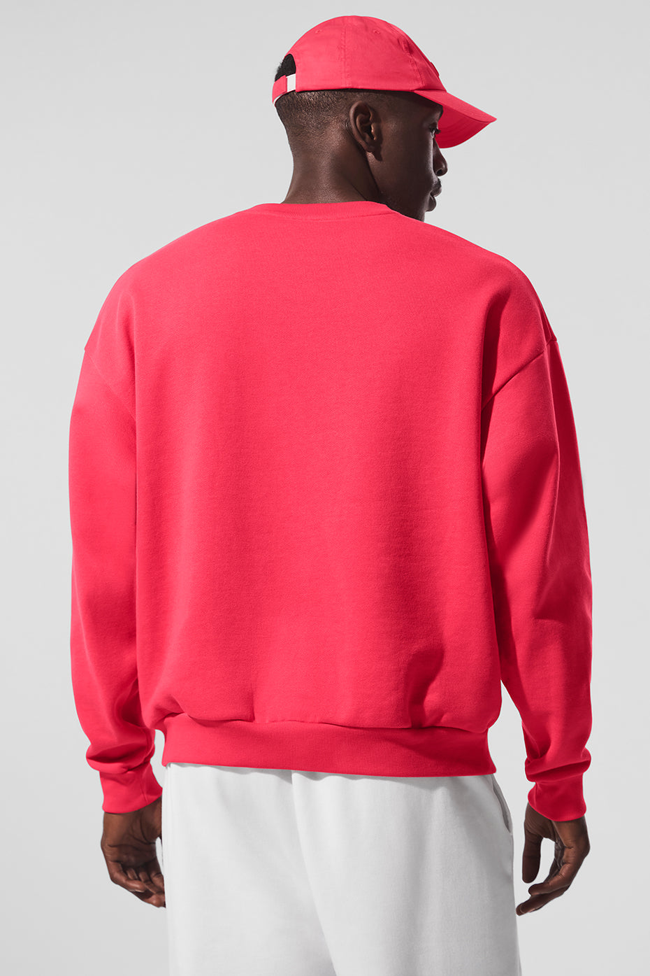 Detail of the ribbed cuffs and hem of the Acclaimed Crew Neck Pullover.