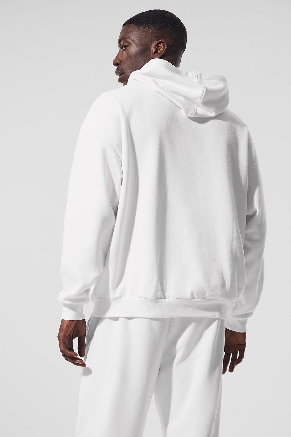 Side view of the Parke Comfort Hoodie, highlighting the kangaroo pocket.