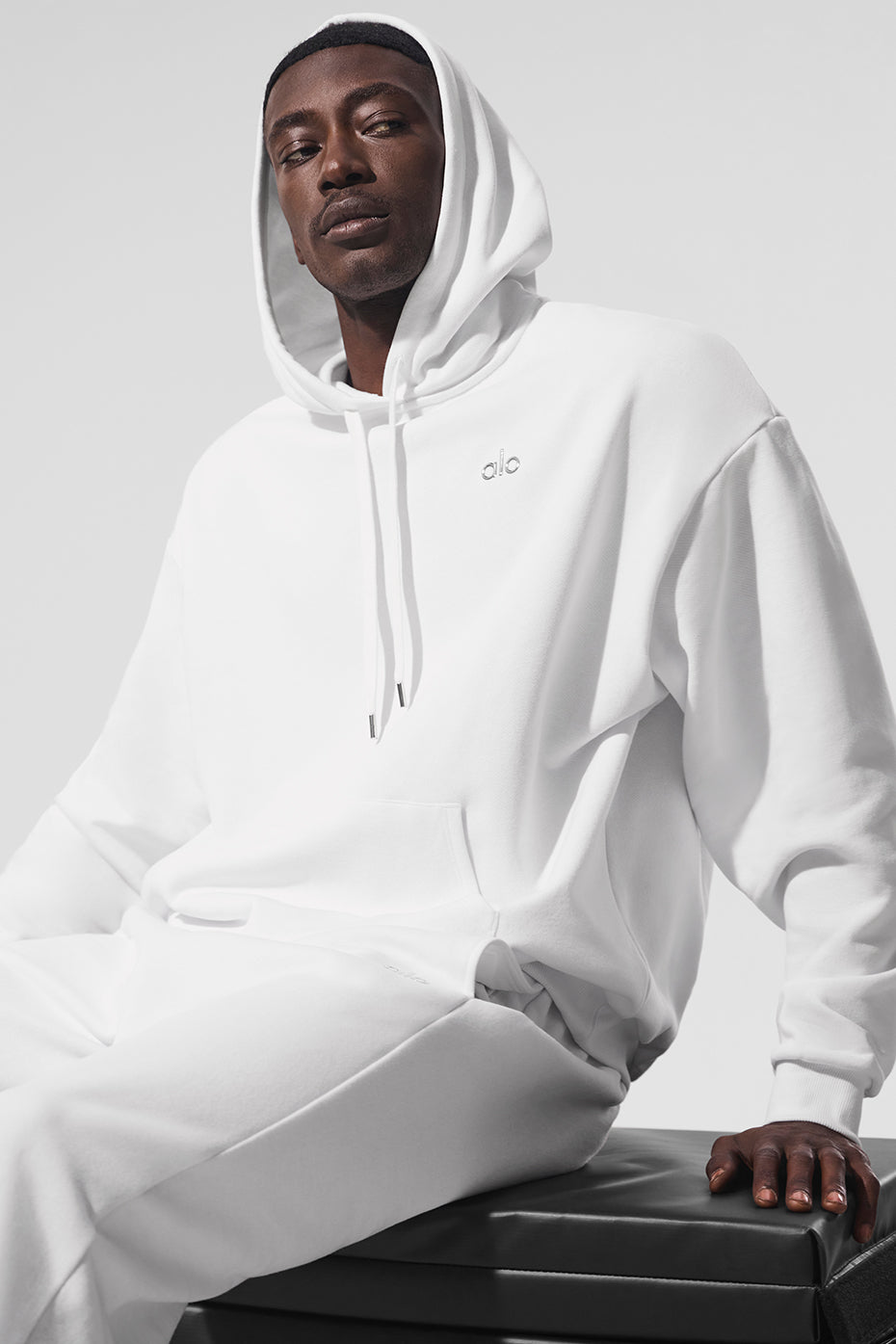 Side view of the Parke Comfort Hoodie, highlighting the kangaroo pocket.