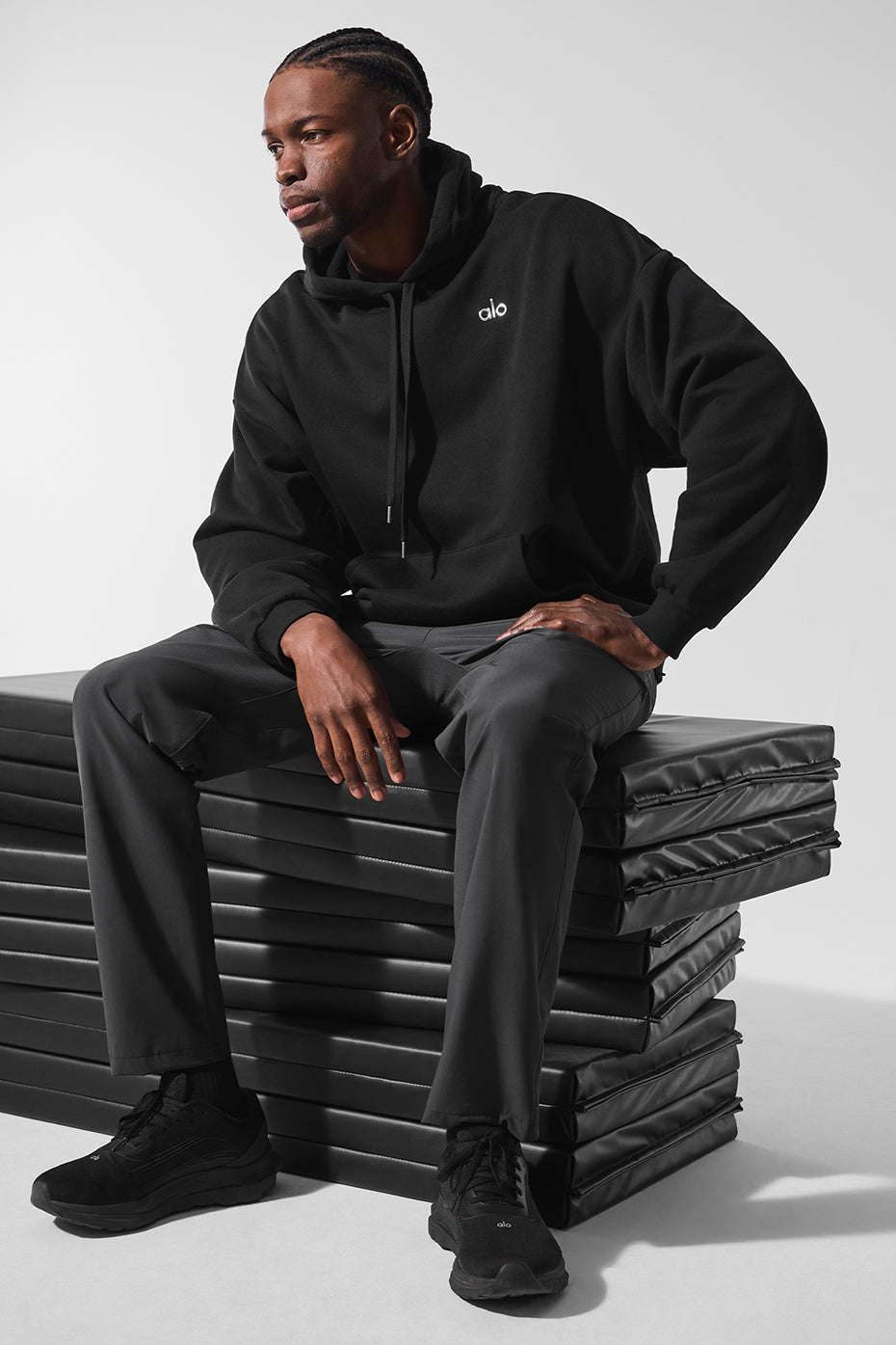 Side angle of the oversized hoodie on a model, perfect for casual outings.