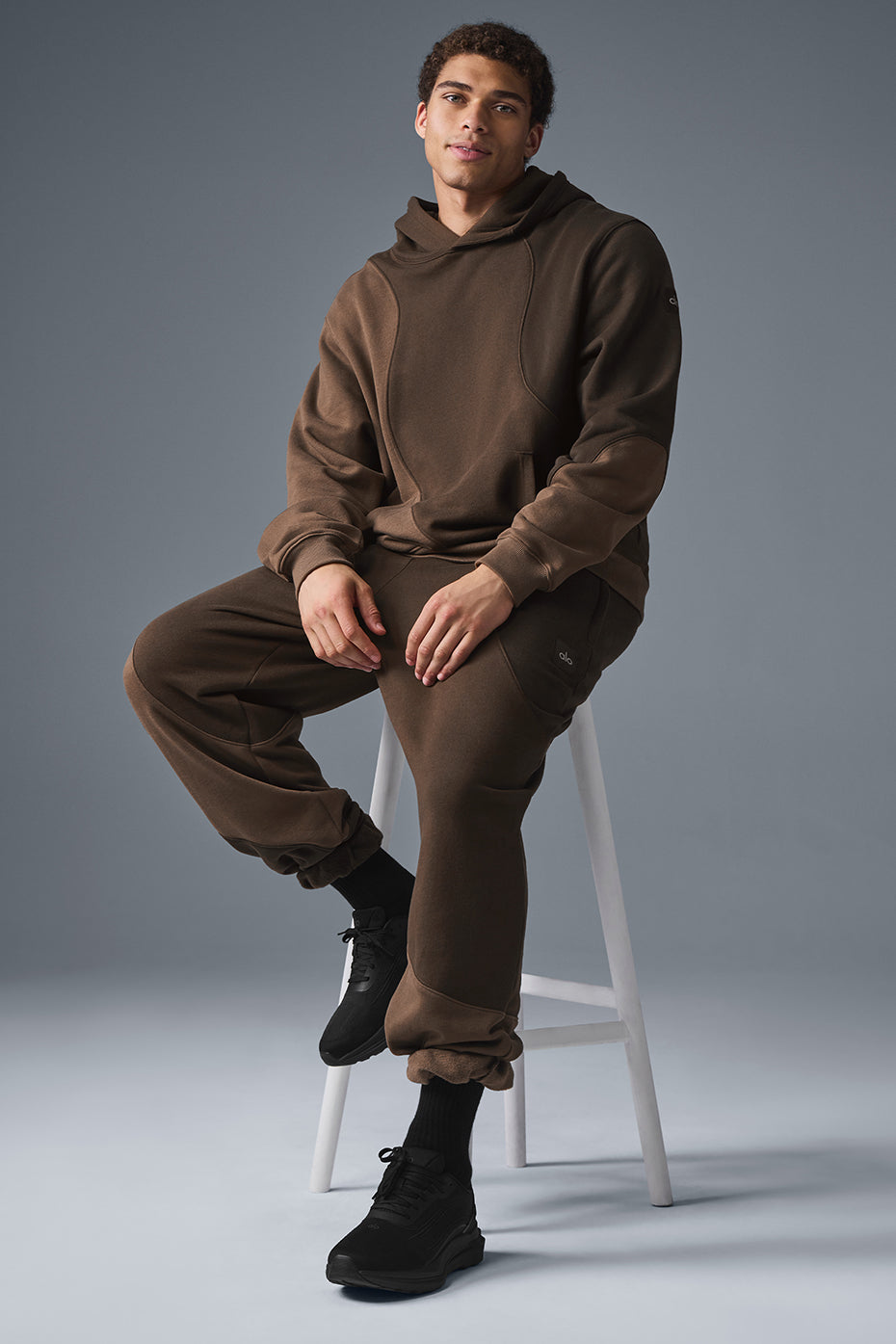 Front view of Cozy Waves Oversized Hoodie in Espresso, showcasing its soft fabric.