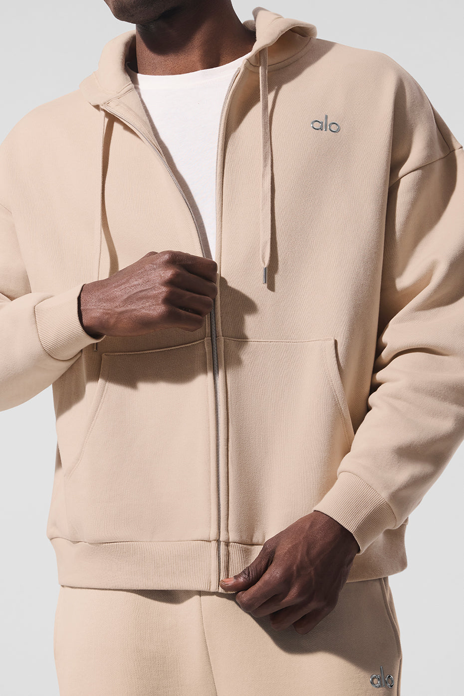 Back view of the oversized hoodie, emphasizing its relaxed style and comfortable material.
