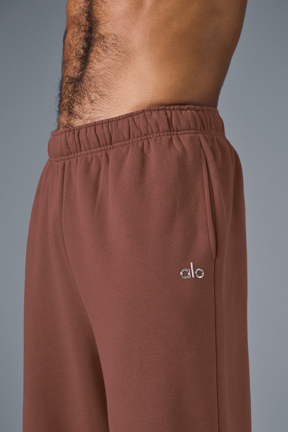 Accolade Straight-Leg Activewear Pants in Chestnut, styled with a bold jacket for cold weather.