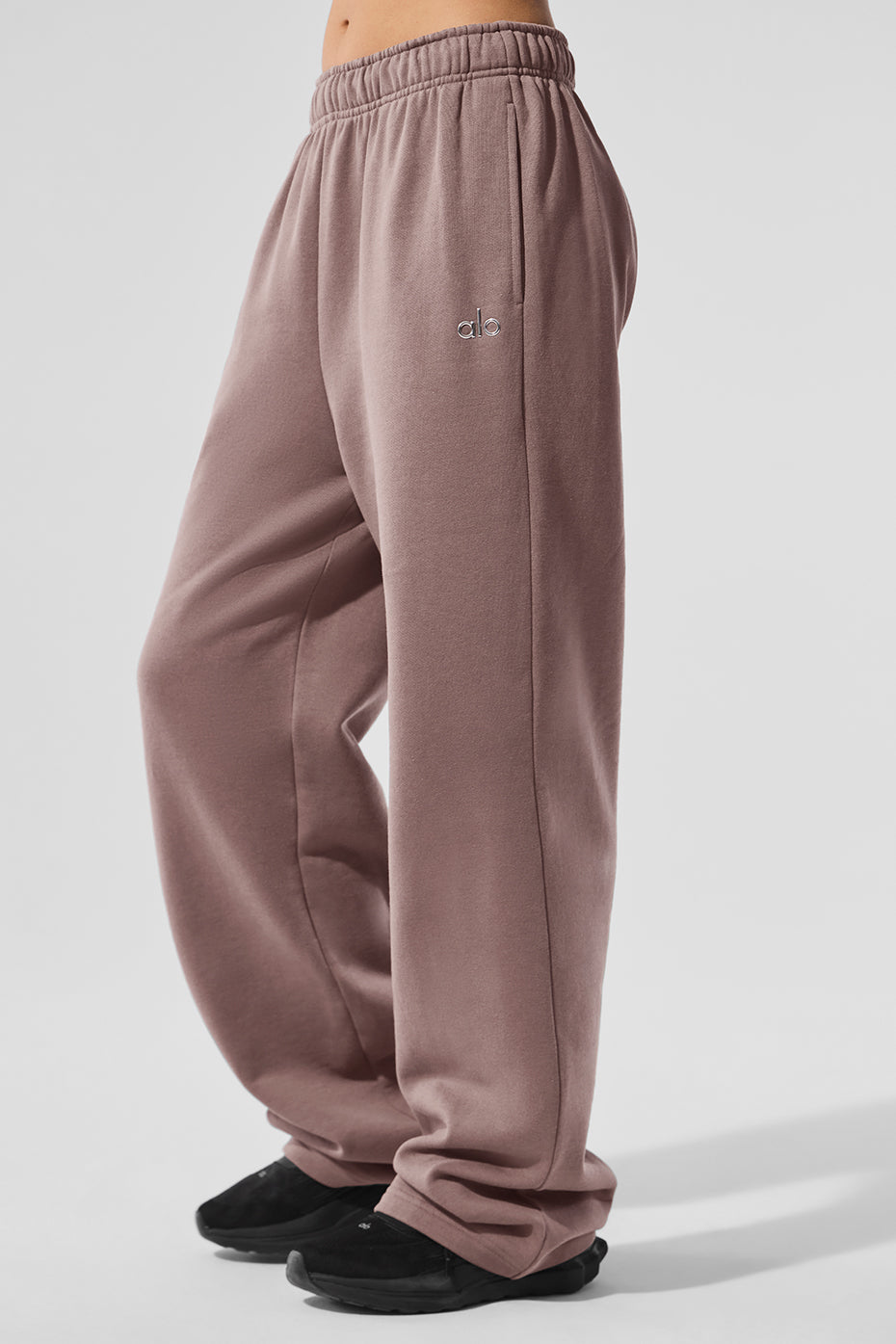 Close-up of the fabric texture of Accolade performance sweatpants, highlighting comfort.