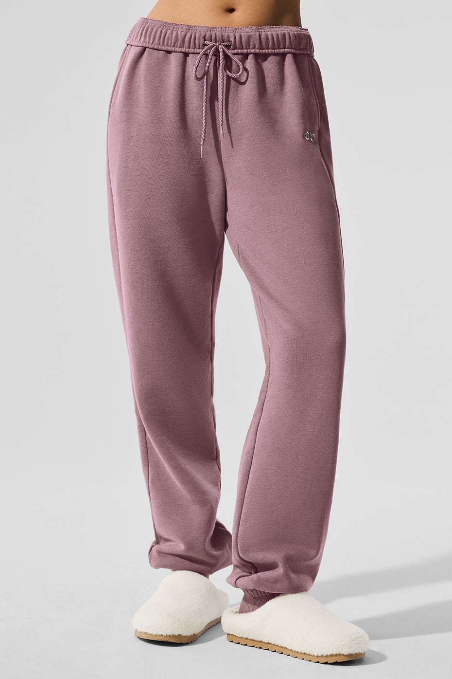 Camo sweatpants showcased outdoors for a casual look.