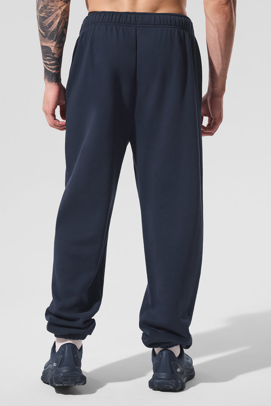 Side view of Accolade joggers, highlighting the soft French terry fabric.