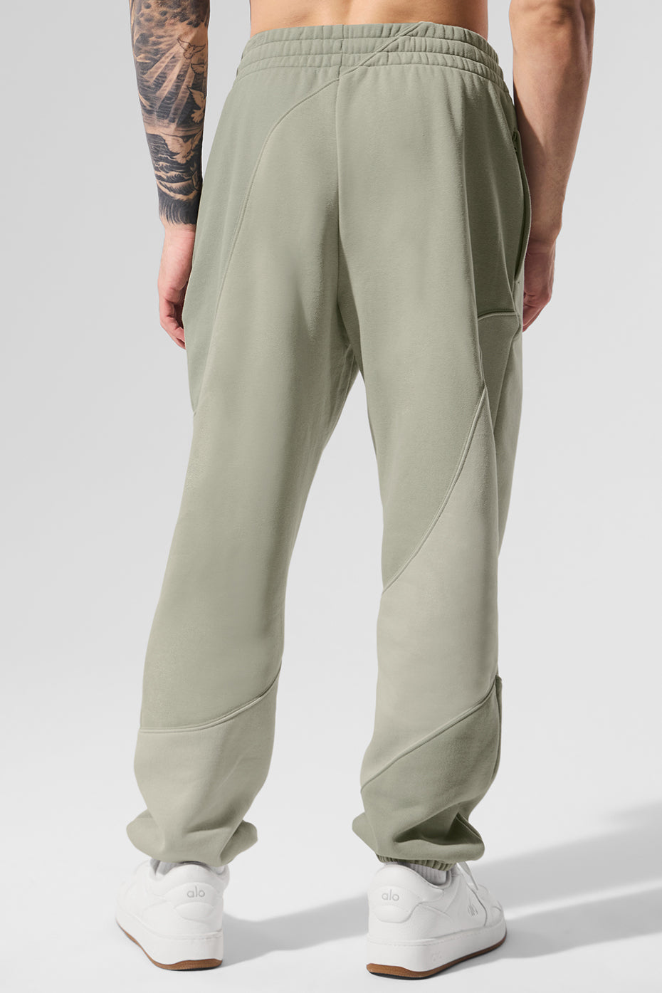 Close-up of French terry fabric showing the soft fleece interior and smooth exterior